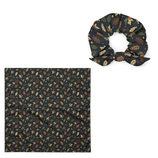 Bandana & Scrunchie – Matching Set mit Herbst-Vibes